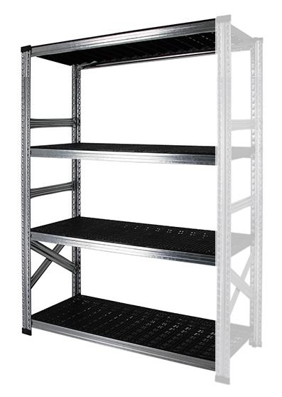 Elément suivant 4 tablettes en plastique noir