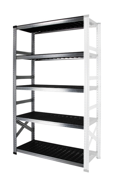 Elément suivant 5 tablettes en plastique noir