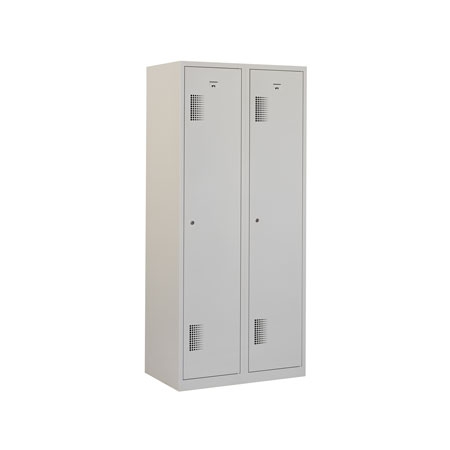 Vestiaire industrie propre/sale, 2x1 porte, corps gris, porte grises