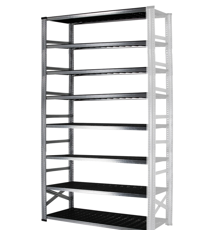 8 tablettes en plastique noir