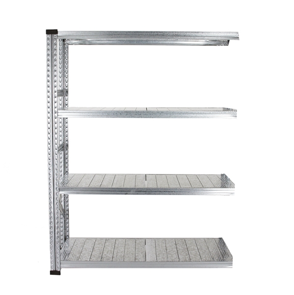 Aanbouwrek 4 gegalvaniseerde legborden