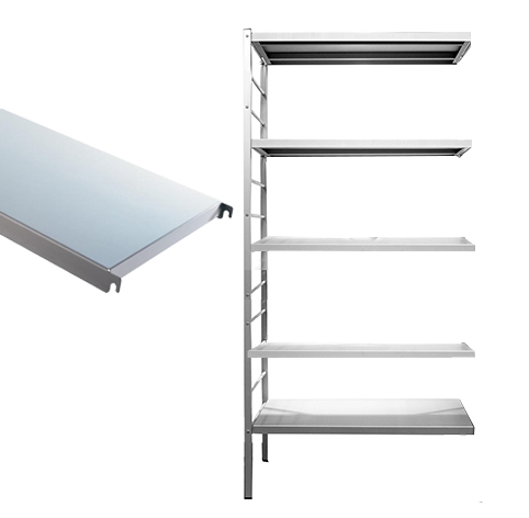 Aanbouwrek 5 aluminium legborden