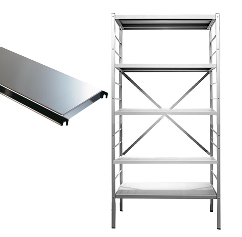 Basisrek 5 legborden inox