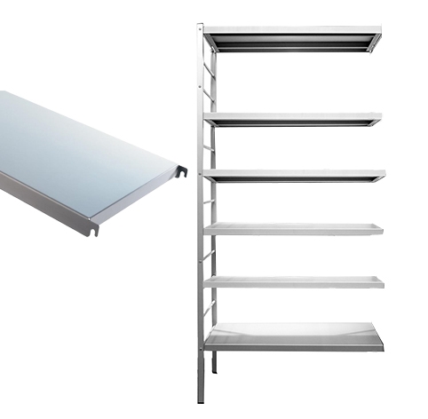 Aanbouwrek 6 aluminium legborden