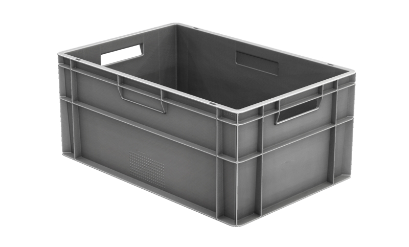 Euronormbak 600x400x270, bodem en wanden gesloten, bolle bodem