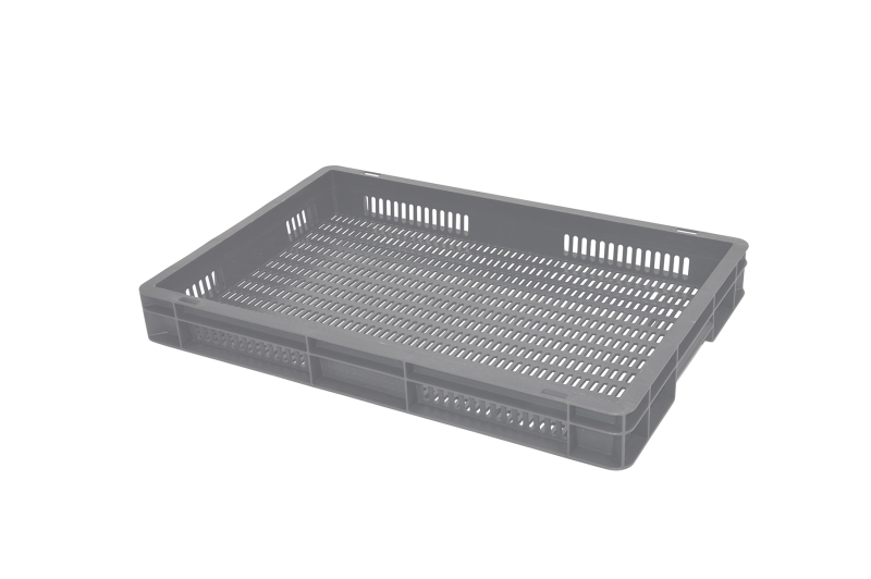Euronormbak 600x400x80, bodem en zijwanden open