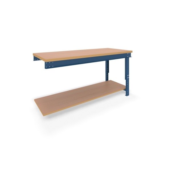 Werkbank type B 650/1000x750x2000 - aanbouw met bodemlegbord