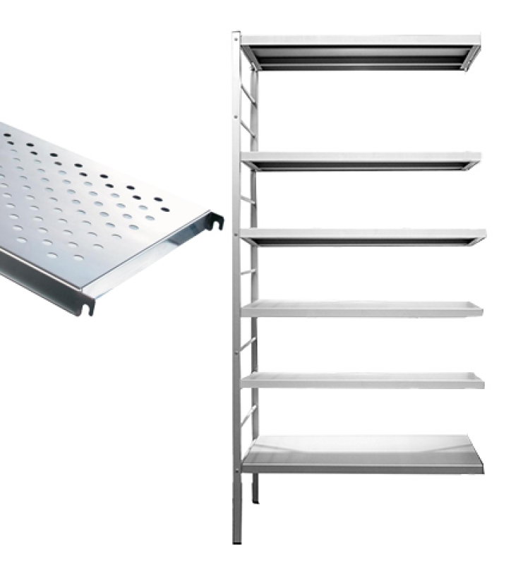 6 perfo legborden inox