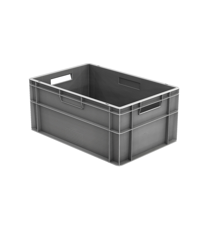 Euronormbak 600x400x270, bodem en wanden gesloten, bolle bodem