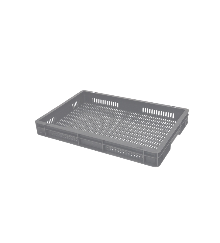 Euronormbak 600x400x80, bodem en zijwanden open
