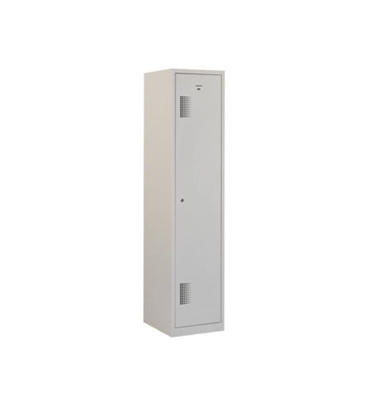 Locker met schoon/vuil-verdeling, 1 deurs, grijze omkasting, grijze deur