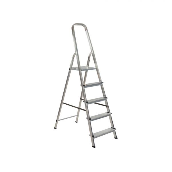 Aluminium trapladder - 5 treden - werkhoogte 2800 mm