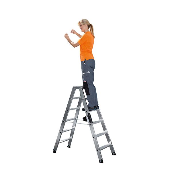 Industrietrap dubbelzijdig - 2x7 treden - werkhoogte 3250 mm