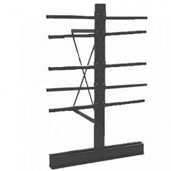 Bandenrekken voor 20FT container 2x(1200+3x1500 mm).  Incl. 3 bandenwagens voor de middengang